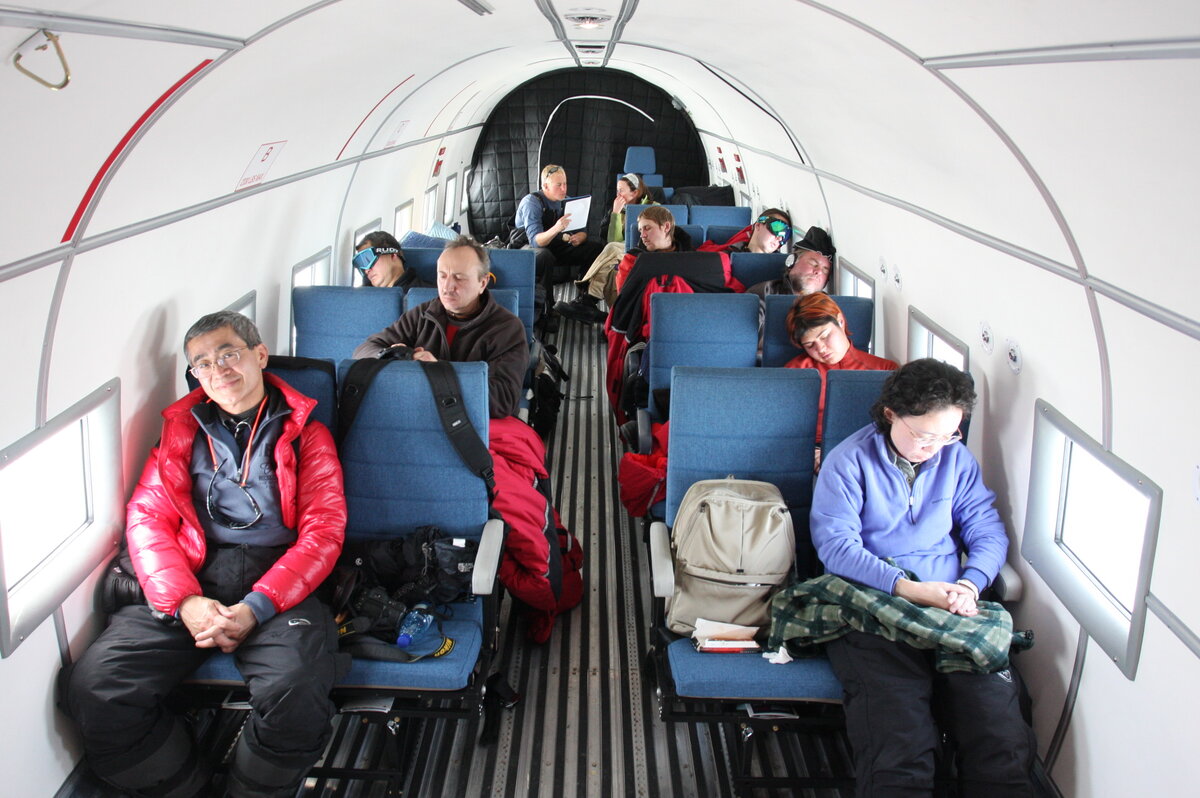 Guests onboard Basler BT-67